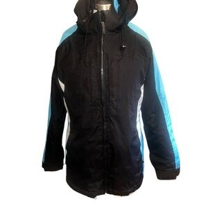 SJB ACTIVE| WOMENS 2-1 SKI WINTER JACKET W/DETACHABLE HOOD MED